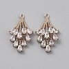 Brass Micro Pave Cubic Zirconia Pendants KK-WH0088-29-1