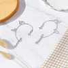 2Pcs 2 Style Alloy Rhinstone Sparkling Butterfly Cuff Earrings EJEW-LP0012-12P-3