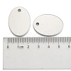Tarnish Resistant 201 Stainless Steel Oval Stamping Blank Tag Pendants STAS-S031-04-3
