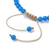 10Pcs Natural & Dyed Malaysia Jade Beaded Bracelet BJEW-JB10074-4