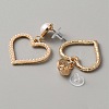 Plastic Imitation Pearl Beaded Geometric Dangle Stud Earrings EJEW-WH0013-57C-2