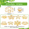 100Pcs 10 Styles Brass Bead Caps for DIY Hair Decoration Accessories KK-PH0005-72-2