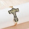 304 Stainless Steel Enamel Link Bracelets LS-BJEW-P356-01B-G-1