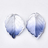 Two Tone Transparent Spray Painted Glass Pendants X-GLAA-S054-006D-01-2