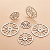 12Pcs 3 Style Unfinished Wood Slices WOOD-OC0002-79-4