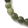 Natural Chinese Jade Round Beaded Stretch Bracelets for Women BJEW-TA00282-4