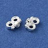 Rack Plating Brass Pave Clear Cubic Zirconia Spacer Bars KK-B088-11A-S-2