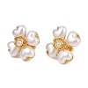 304 Stainless Steel Flower Stud Earrings LS-EJEW-A138-09G-4