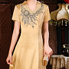 4 Style Flower Pattern Polyester Computerized Embroidered Appliques DIY-FG0003-95-5