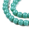 Opaque Solid Color Glass Beads Strands GLAA-T032-P8mm-12A-4