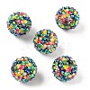 Round Resin Rhinestone Beads OACR-Z035-02E-1