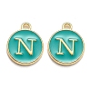 Golden Plated Alloy Enamel Charms ENAM-Q437-15N-1