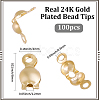 100Pcs Brass Bead Tips KK-BBC0025-47-2