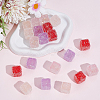 20Pcs 4 Colors Drusy Cube Resin Rhinestone Beads RESI-PA0001-43A-7
