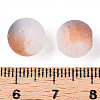 Frosted Baking Paint Crackle Glass Beads with Glitter Powder DGLA-T004-01B-3