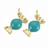 Brass Enamel Charms ENAM-S128-001O-NR-1