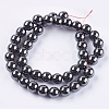 Non-Magnetic Synthetic Hematite Beads Strands X-G-H1624-10mm-3-2