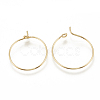 Brass Hoop Earrings Findings KK-S341-85-2