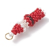 Easter Glass Seed Beaded Dwarf Pendants PALLOY-MZ01037-04-4