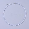 Natural Blue Lace Agate Beaded Necklaces X-NJEW-K114-B-A08-1
