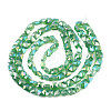 Electroplate Opaque Solid Color Glass Beads Strands EGLA-N002-43-04-2