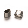 Rectangle 201 Stainless Steel Slide Charms STAS-D111-56-1