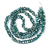 Electroplate Transparent Glass Beads Strands EGLA-N022-09A-B06-2