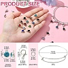 DIY 304 Stainless Steel Expandable Bangle with Charms Making Kit DIY-YW0008-68-3