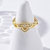 Adjustable Brass Micro Pave Clear Cubic Zirconia Rings for Women RJEW-U043-05G-2