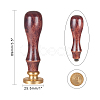 DIY Letter Scrapbook Brass Wax Seal Stamps and Wood Handle AJEW-P068-B06-2