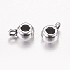 Tibetan Silver Alloy Tube Bails X-AB017H-NF-2