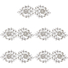 5Pcs Alloy & Crystal Rhinestone Snap Lock Clasps FIND-FH0008-91S-1