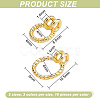 60Pcs 6 Style Brass Dount Bails KK-AR0003-34-2