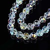 Electroplate Transparent Glass Beads Strands EGLA-N002-18A-B01-5