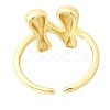 Rack Plating Brass Open Cuff Rings RJEW-S394-01G-N-3