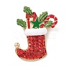 Christmas Alloy Rhinestone Brooch for Backpack Clothes JEWB-I045-01KCG-03-1