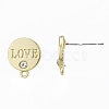 Alloy Stud Earring Findings PALLOY-T064-67LG-RS-3
