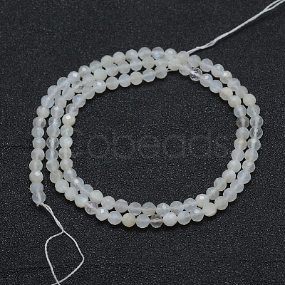 Natural White Moonstone Beads Strands G-E411-07-4mm-1