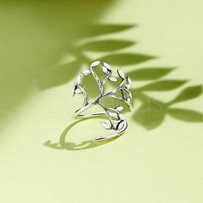 Elegant Rhodium Plated 925 Sterling Silver Finger Rings JR390B-1