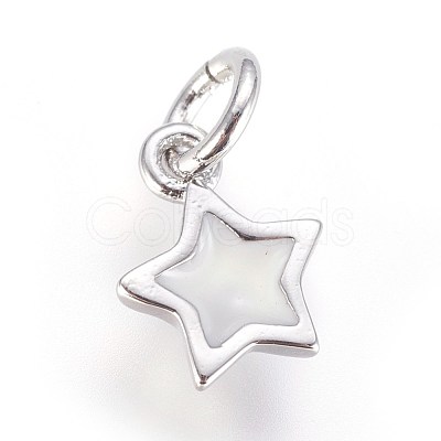 Enamel Brass Charms KK-G364-18P-01-1