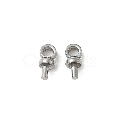 304 Stainless Steel Cup Pearl Peg Bails Pin Pendants STAS-L300-004A-P-1