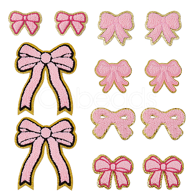 12Pcs 6 Styles Sequin Embroidery Cloth Iron On Patches PATC-DC0001-08-1