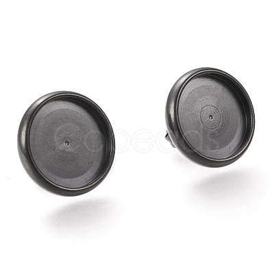 304 Stainless Steel Stud Earring Settings STAS-I162-02E-B-1