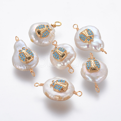 Natural Pearl Links connectors PEAR-L027-03-1