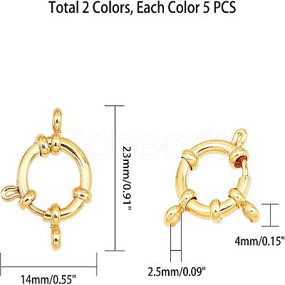 Unicraftale 304 Stainless Steel Spring Ring Clasps STAS-UN0010-66-1