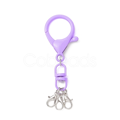 Spray Painted Eco-Friendly Alloy Double Eye Swivel Clasps and Iron Lobster Claw Clasps HJEW-JM04661-1
