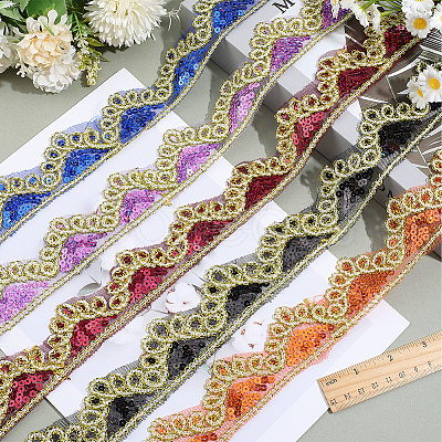 Sparkle Polyester Lace Ribbon SRIB-WH20020-049A-1