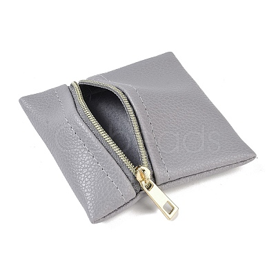 Imitation Leather Jewelry Storage Zipper Bags ABAG-G016-01A-04-1