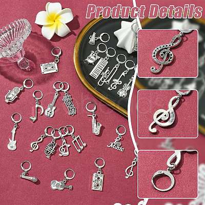 62Pcs 31 Style Alloy Locking Stitch Markers HJEW-CJ00058-1