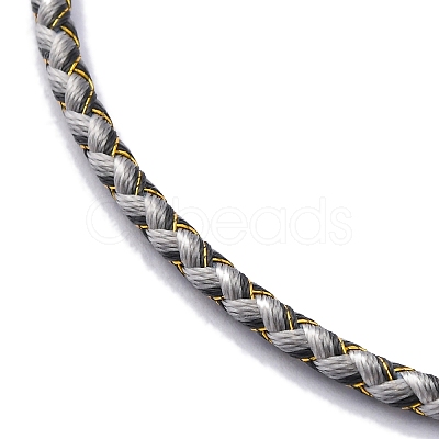 Polyester Cord Braided Bracelet Makings MAK-Z003-01P-12-1
